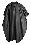 TRIXES Friseurumhang Schwarz Ganzkörperansicht Cape Unisex Professionelle Friseure Kleid für Haar Styling Schnitte und Farben, Friseur Umhänge*